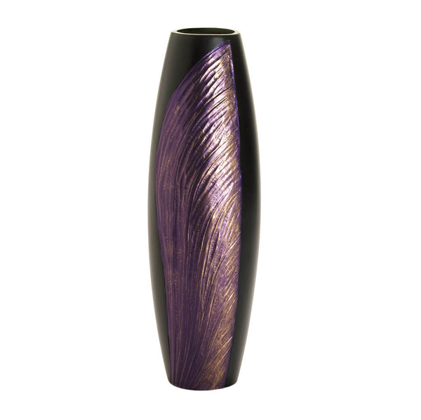 Wild Orchid Wooden Vase